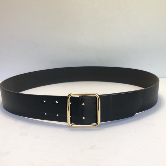 Black Gold Wide Band Vegan Leather Belt size XXL - Picture 10 of 12